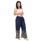 Asmaani Navy Blue Color Digital Print Sarara