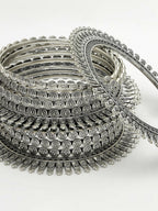 NVR Women's Set of 6 Silver-Toned German Silver Oxidised Bangles - Distacart
