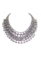 Mominos Fashion Johar Kamal Oxidised Silver-Plated Brass Finish Ghungroo Necklace with Earrings For Women - Distacart
