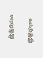 Diamond Neckpiece with Dangler Diamond Earrings- Ruby Raang
