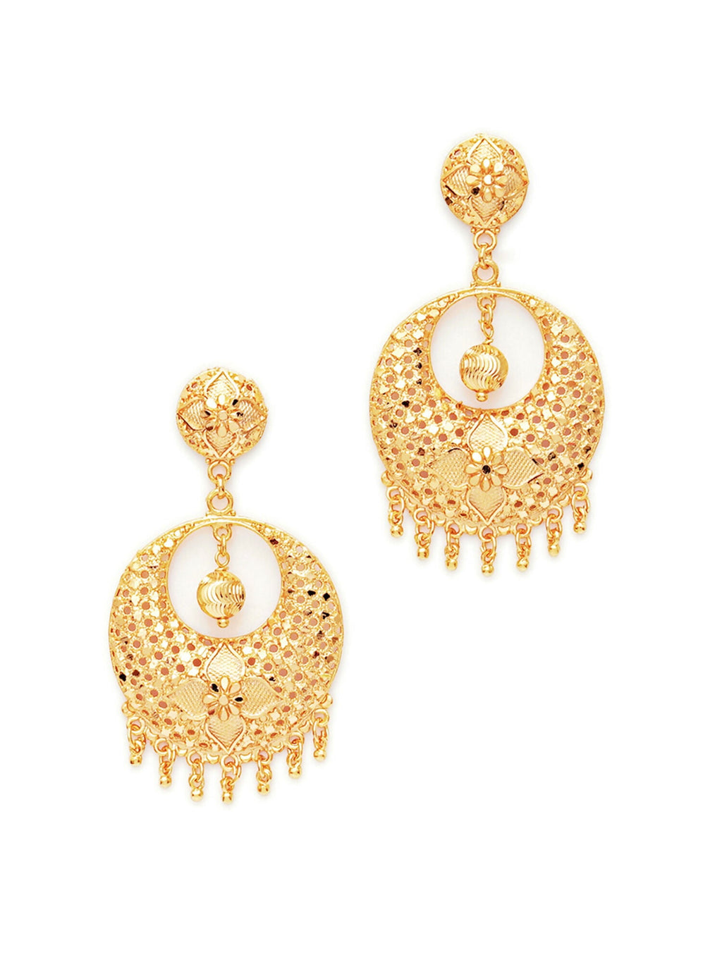 Golden Earrings (Gold) - Ruby Raang - Distacart