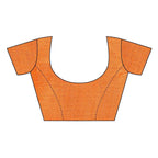 Vamika Multicolor Orange Kalamkari With Jhalar Khadi Silk Saree