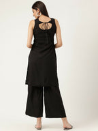 Joban Fashion Black Rayon and Embroidered Work Straight Kurta Bottom Set