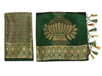 Mimosa Women's Dark Green Kanchipuram Art Silk Saree - Distacart