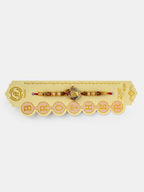 NVR Women & Men Set of 2 Gold Artificial beads Bhaiya Bhabhi Rakhi With Roli Chawal & Chocolate - Distacart