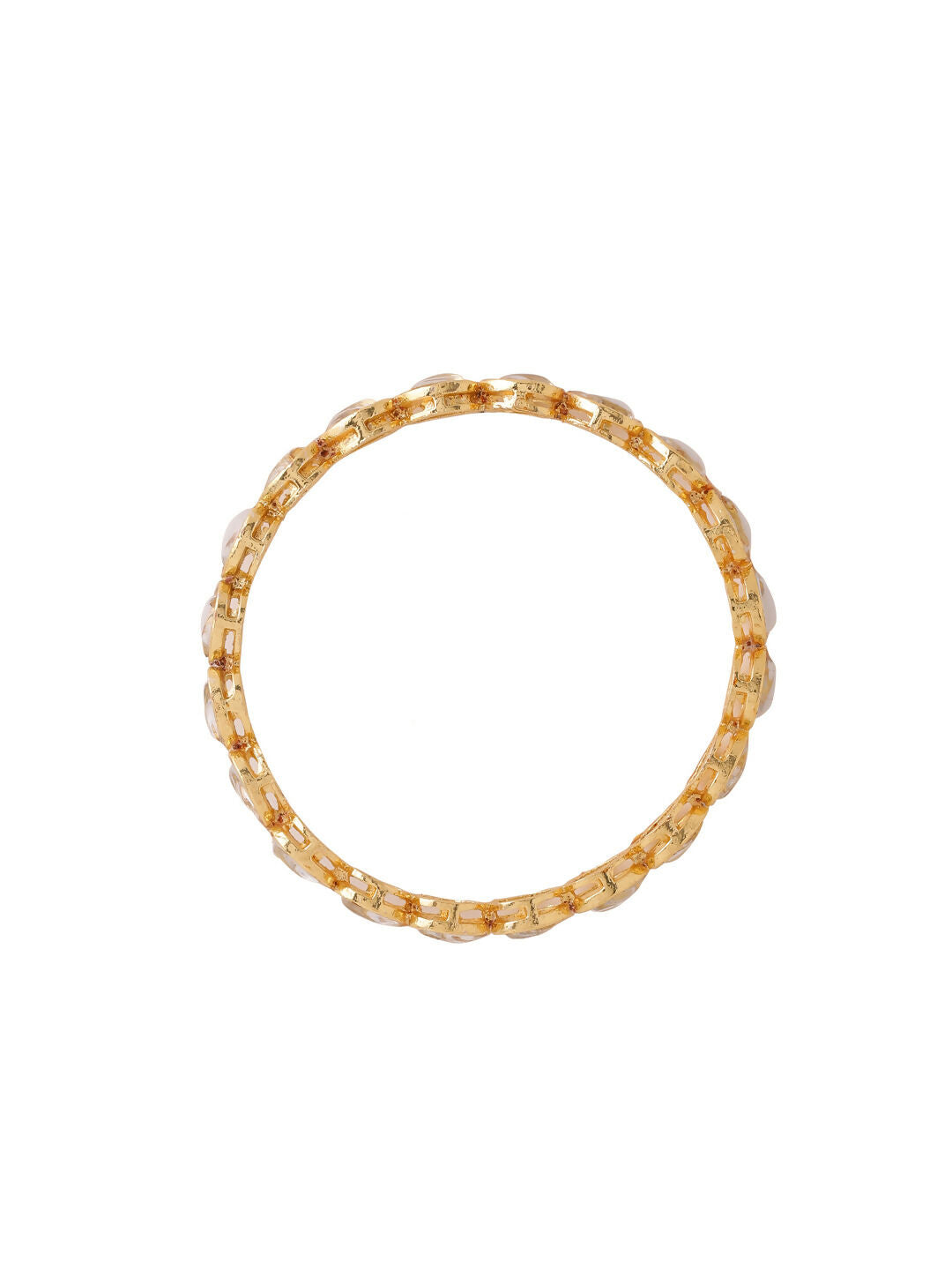 NVR Women's Set of 4 Gold-Plated Kundan Studded Traditional Bangles - Distacart
