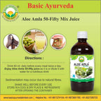 Basic Ayurveda Aloe Amla 50-Fifty Mix Juice Directions