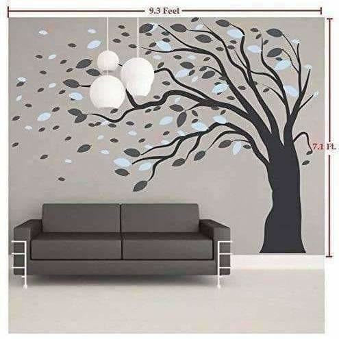 Beautiful Giant Large Tree for Living Room (9.3(L) Feet * 7.1(H) Feet) Wall Sticker