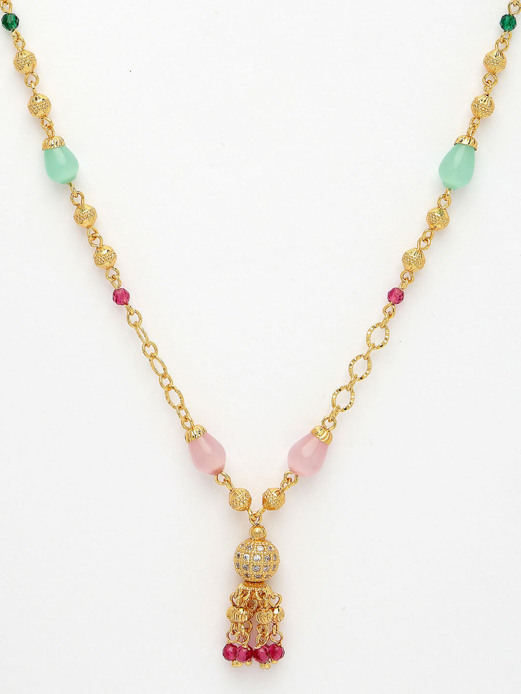 NVR Women's Multicolor Gold-Polished Minimal Chain