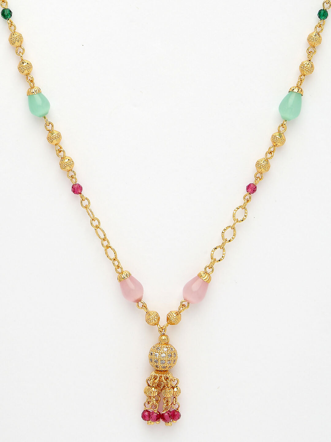 NVR Women's Multicolor Gold-Polished Minimal Chain