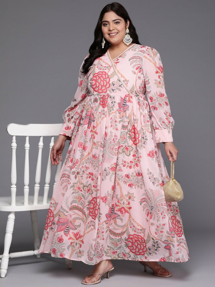 Ahalyaa Women's Traditional wear Ethnic Dress - Pink - Distacart