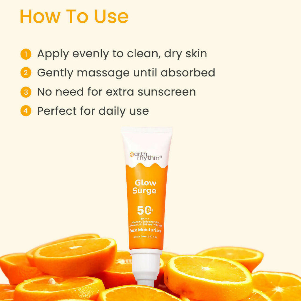 Earth Rhythm Glow Surge 2 - In - 1 Serum Sunscreen & Face Moisturizer With SPF 50++++, Vitamin C