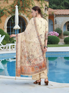 Joban Fashion Off White Position Digital Print With Position Foil Kurta Set - Distacart