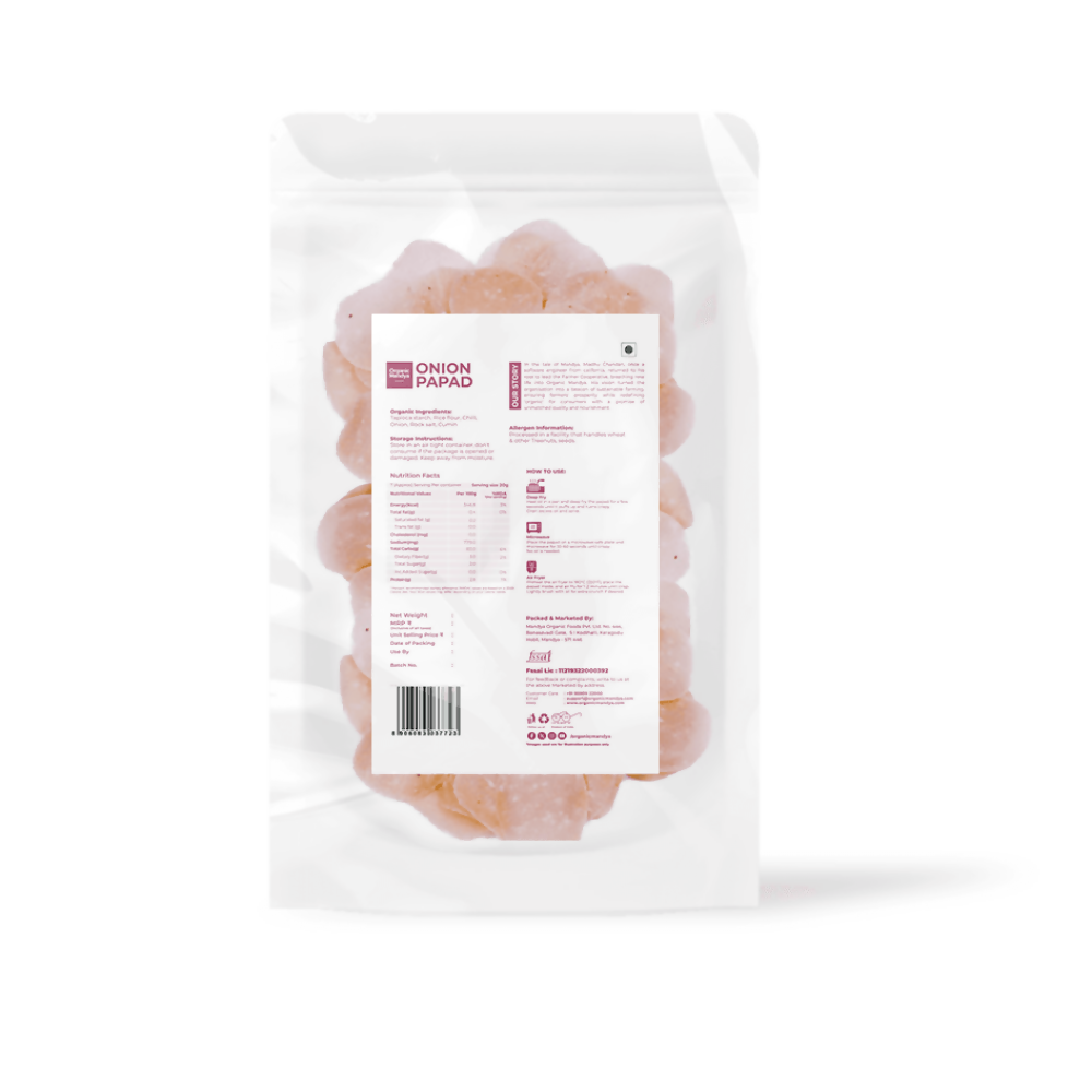 Organic Mandya Onion Papad