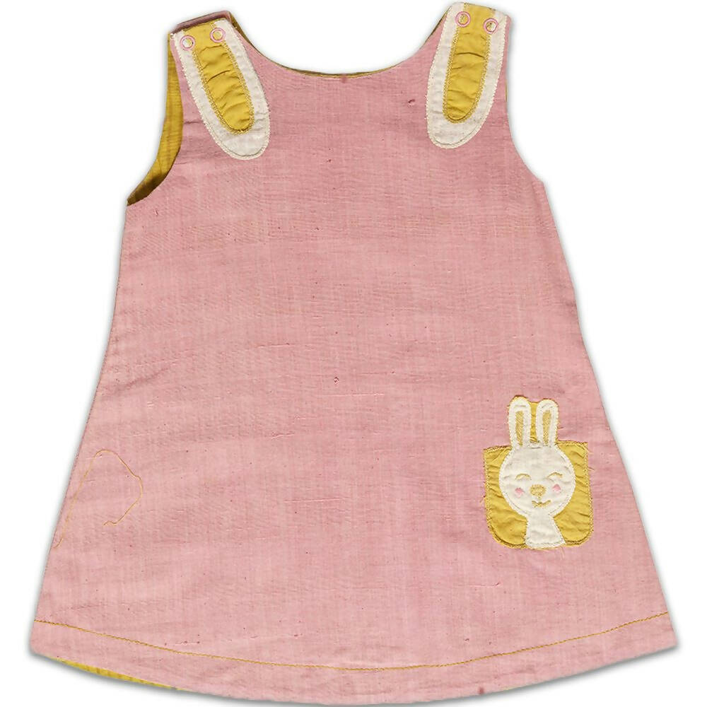 Mhyssa Pink Sleeveless A-line Frock
