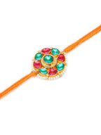 Designer kundan Rakhi - Ruby Raang - Distacart