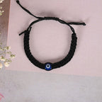 NVR Men & Women Black Fabric Elasticated Bracelet - Distacart