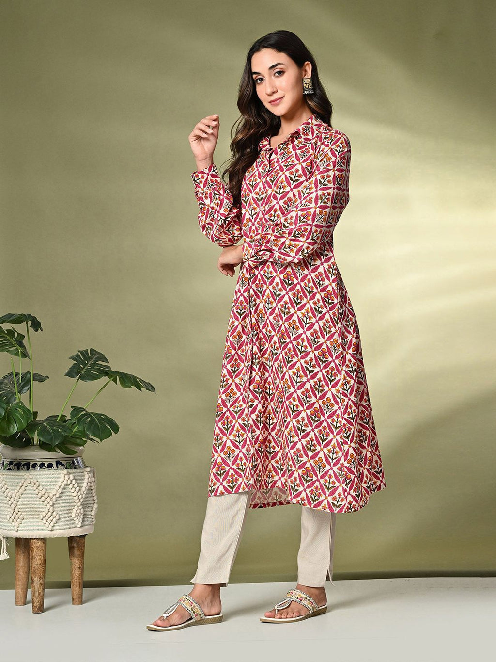 Sangria Printed A-Line Kurta