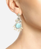 Jewel City Set Of 2 Gold-Plated Contemporary Drop Earrings - Distacart
