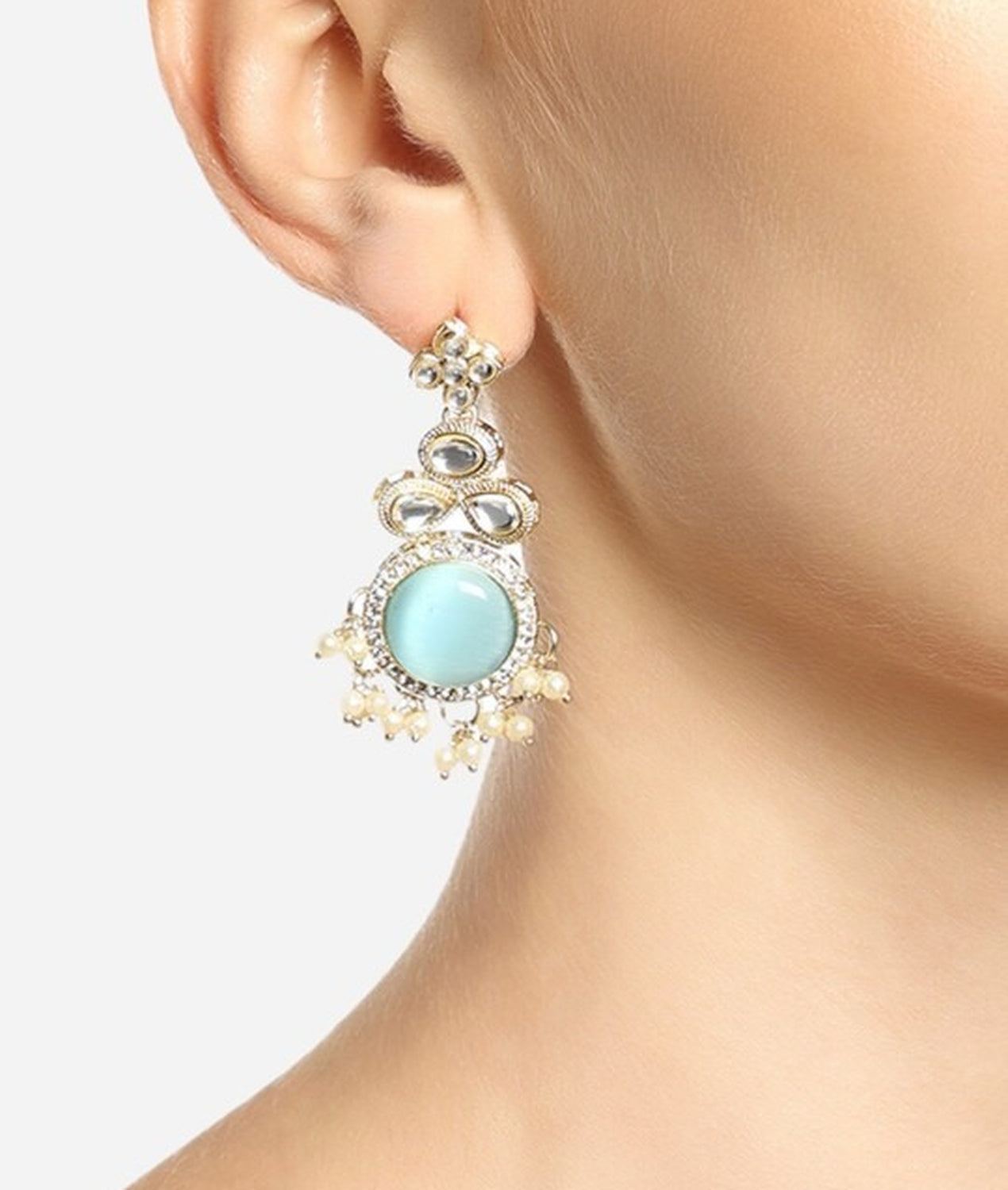 Jewel City Set Of 2 Gold-Plated Contemporary Drop Earrings - Distacart