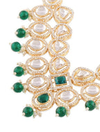 Jewel City Indian Kundan Gold-Plated Stone Studded Jewellery Set