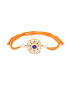 Designer kundan Rakhi - Ruby Raang - Distacart