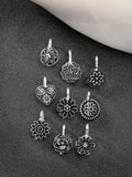 NVR Women's Set of 9 Silver-Plated German Silver Nose Pins