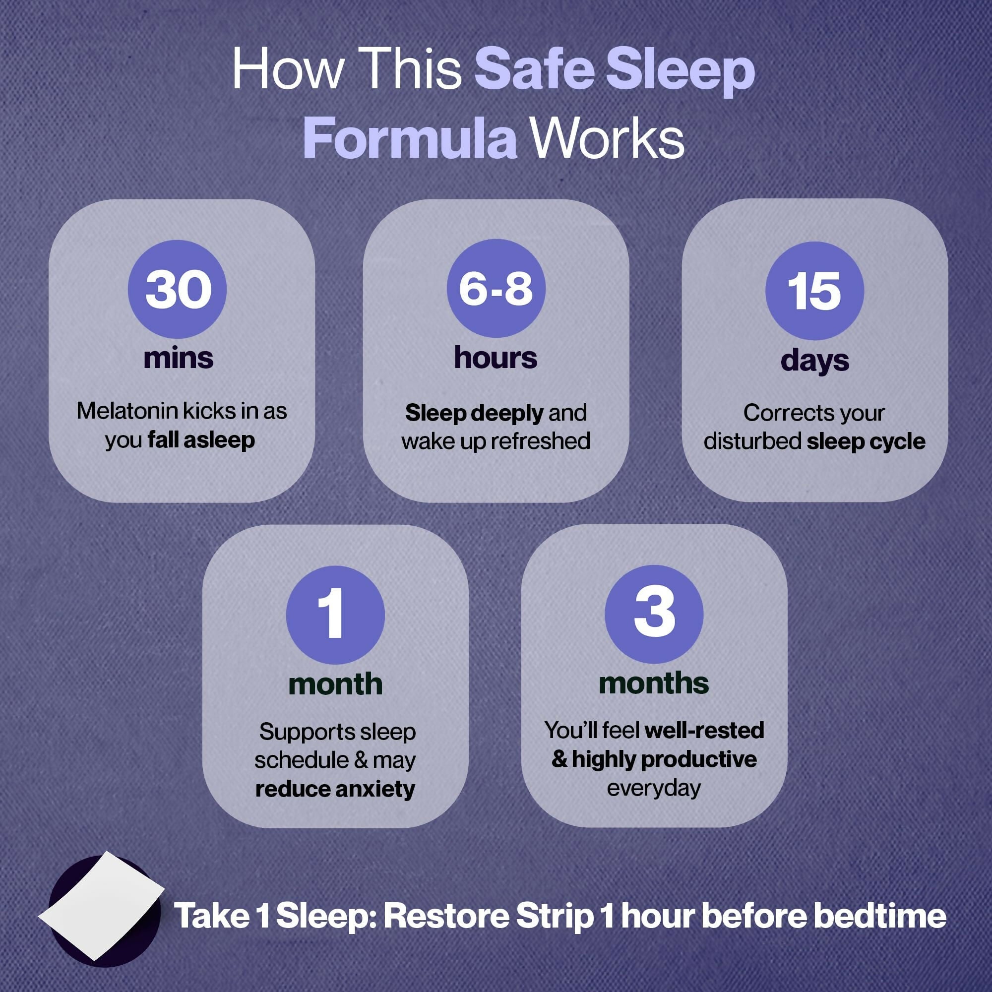 Setu Sleep Restore Plant Based Melatonin - Tasty Mint Flavor