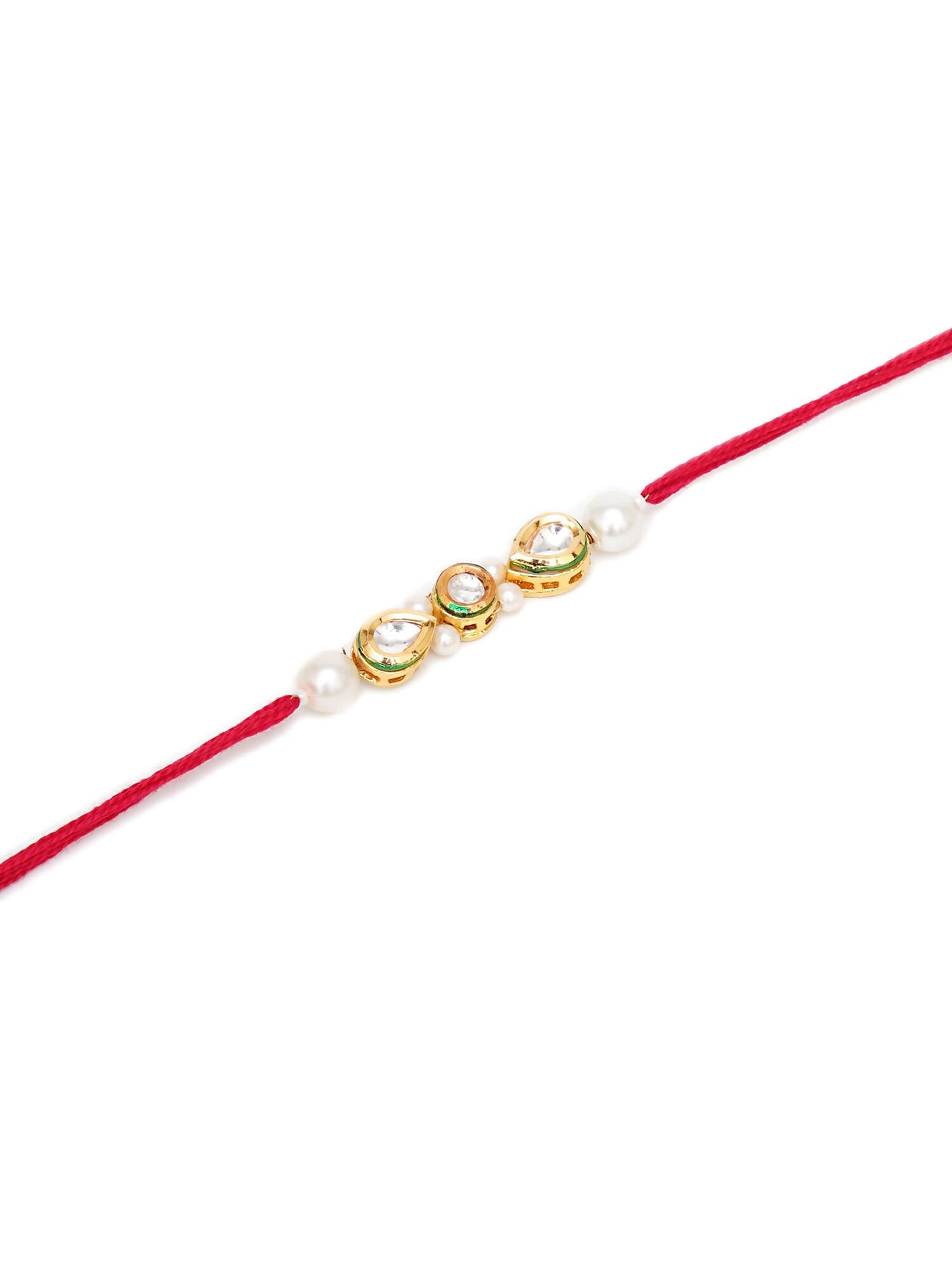 Designer kundan Rakhi - Ruby Raang - Distacart