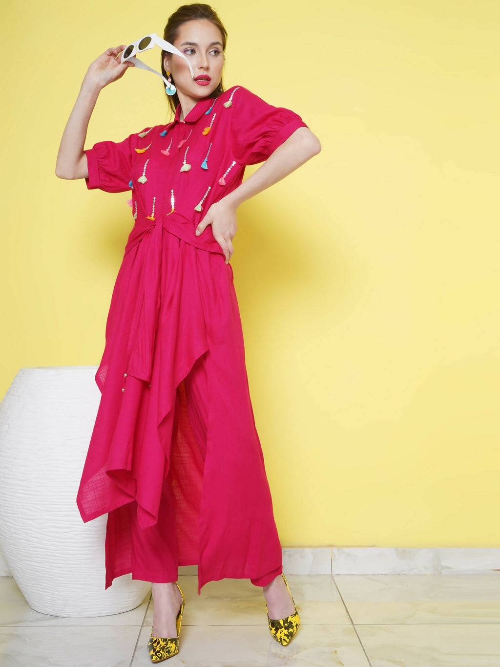 Women Republic Pink Rayon Indoester Set - Distacart
