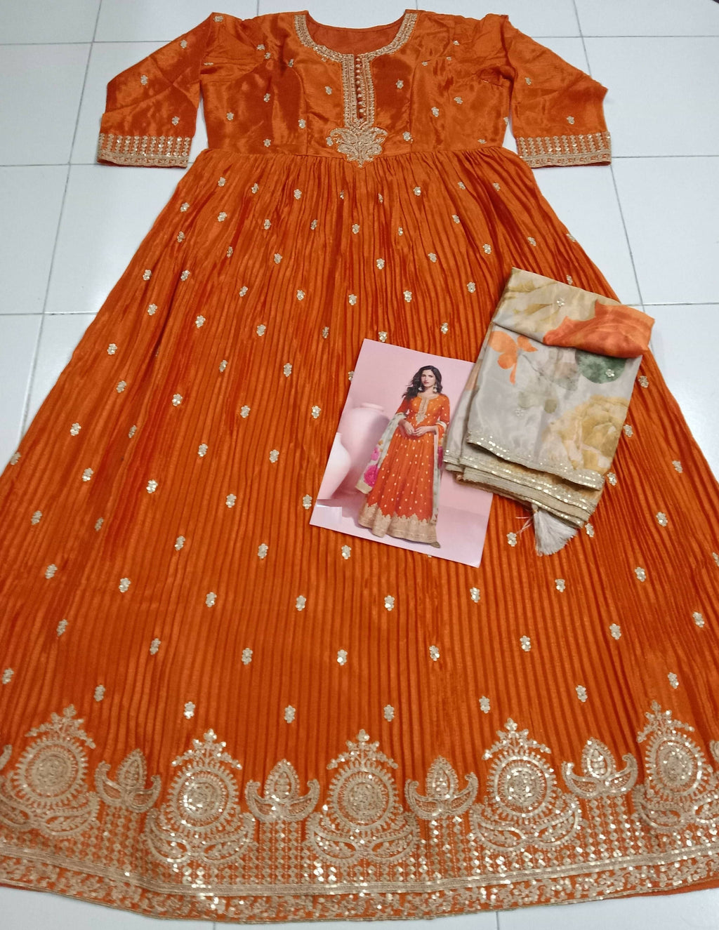 Anaita Yellow Embroidered Silk Anarkali Suits - Distacart