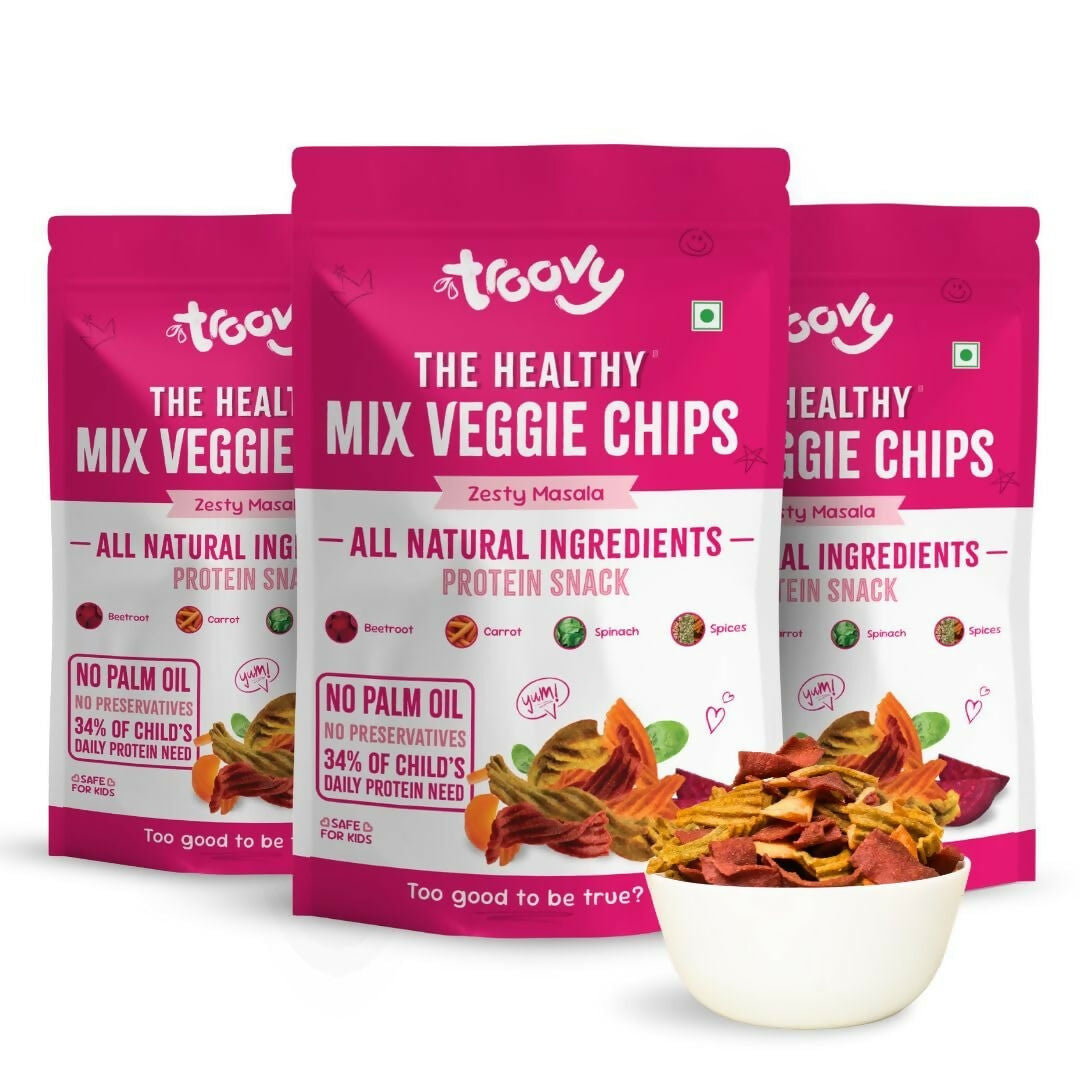 Troovy Healthy Masala Vegetable Chips Tasty & High Protein Snacks - Distacart