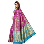 Vamika Banarasi Jaquard Purple Weaving Saree (BANARASI 07)