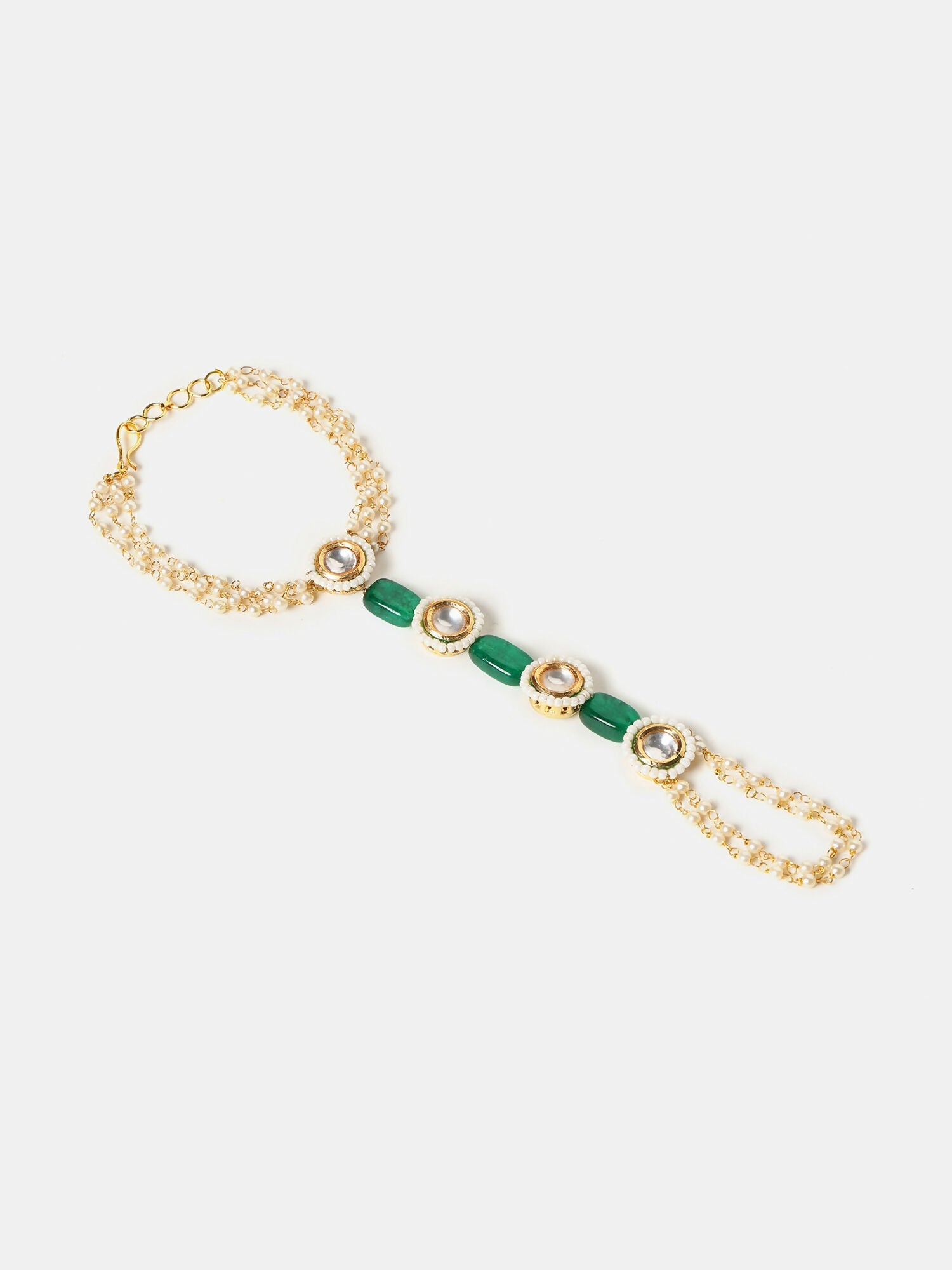 Ruby Raang Emerald Pearl Hand Harness - Distacart