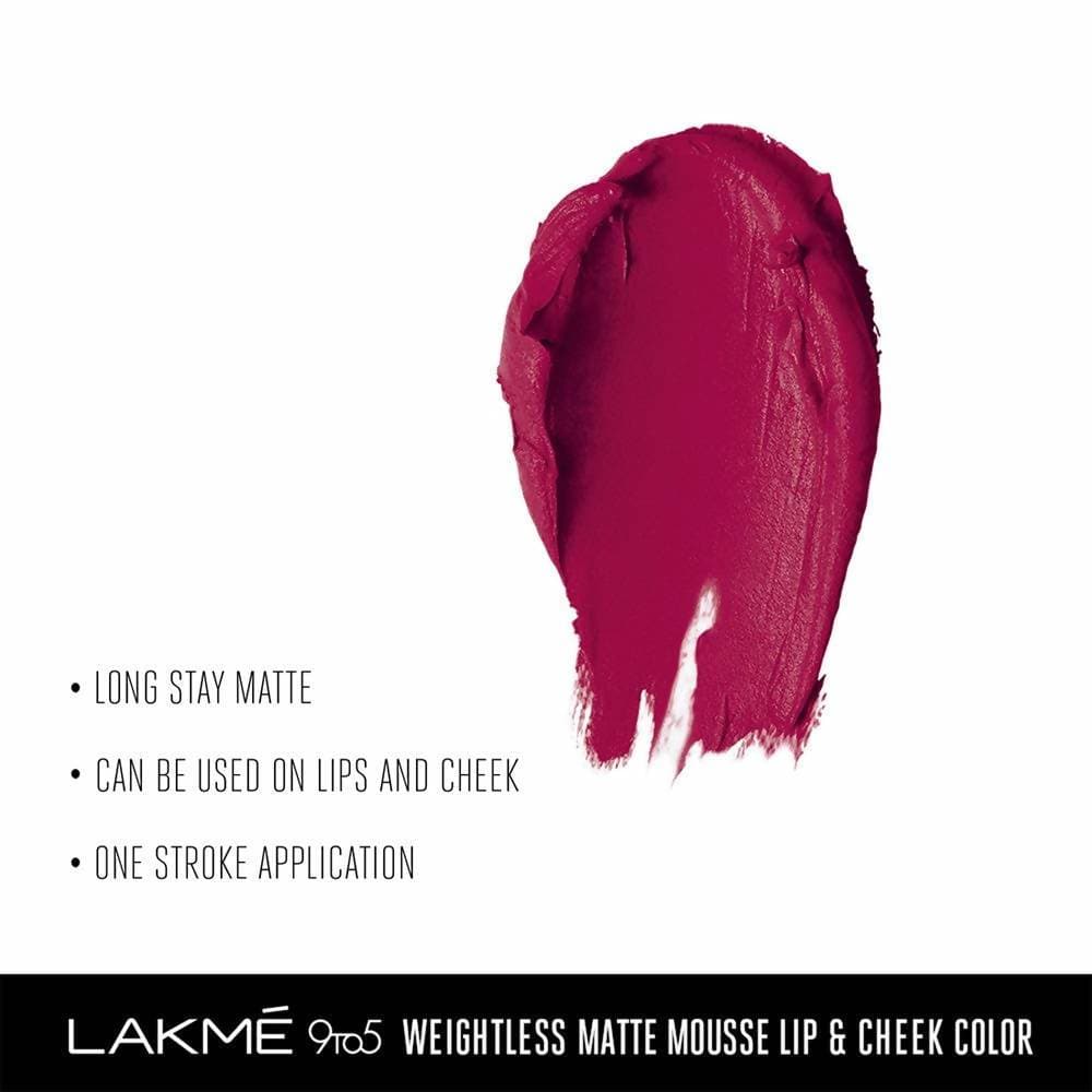 Lakme 9 To 5 Weightless Matte Mouse Lip & Cheek Color - Pink Lace
