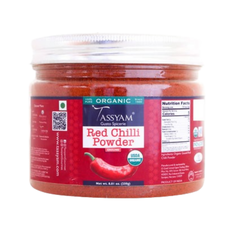 Tassyam Organics Certified 100% Organic Red Chilli Powder - Distacart