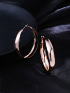 NVR Women Gold Plated Hoop Earrings - Distacart