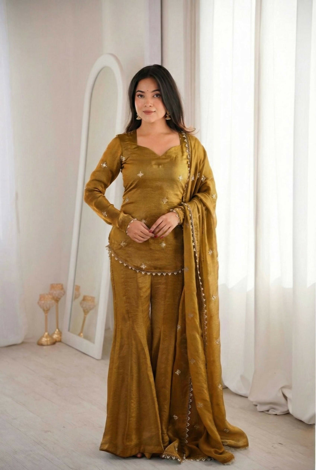 Teeya Creation Olive Fendy Silk Trending Party Wear Salwar Suit - Distacart