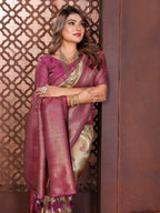 Aastha Fashion Mustard Tissue Silk Weaving Saree - Distacart