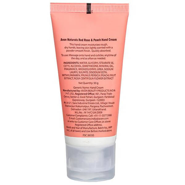 Avon Naturals Sultry Red Rose & Peach Hand Cream