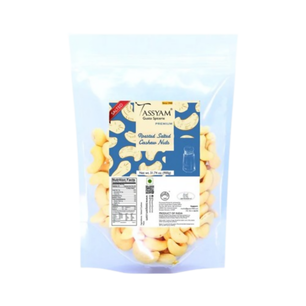 Tassyam Organics Roasted Salted Cashews Namkeen Kaju - Pouch - Distacart