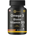 ClearCut Omega 3 Biotin Vitamin D3 Capsules - Distacart