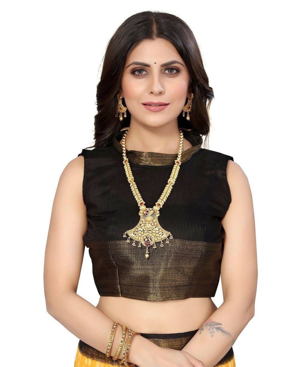 Vamika Cotton Yellow Jari Border Bollywood Style Saree (DINO YELLOW) - Distacart