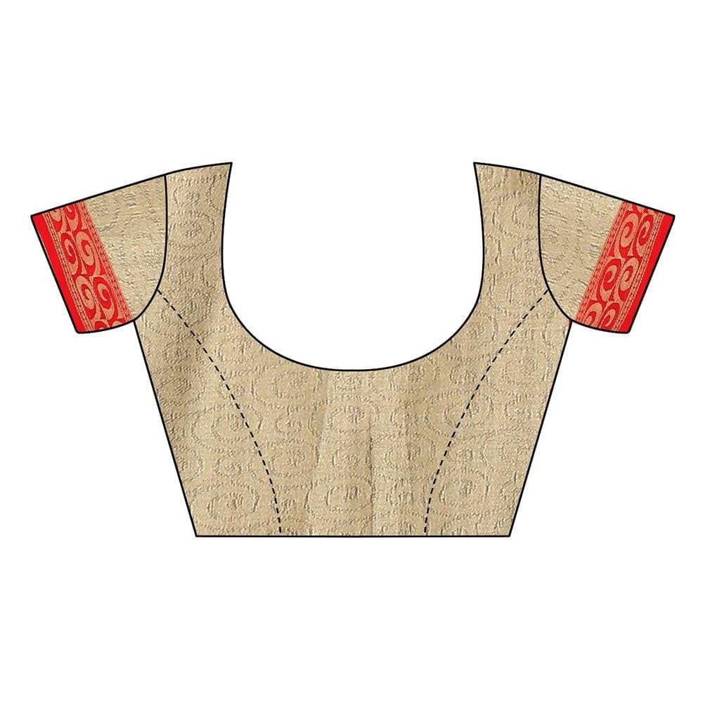 Vamika Banarasi Jacquard Weaving Brown Saree (DHONI CHIKU)