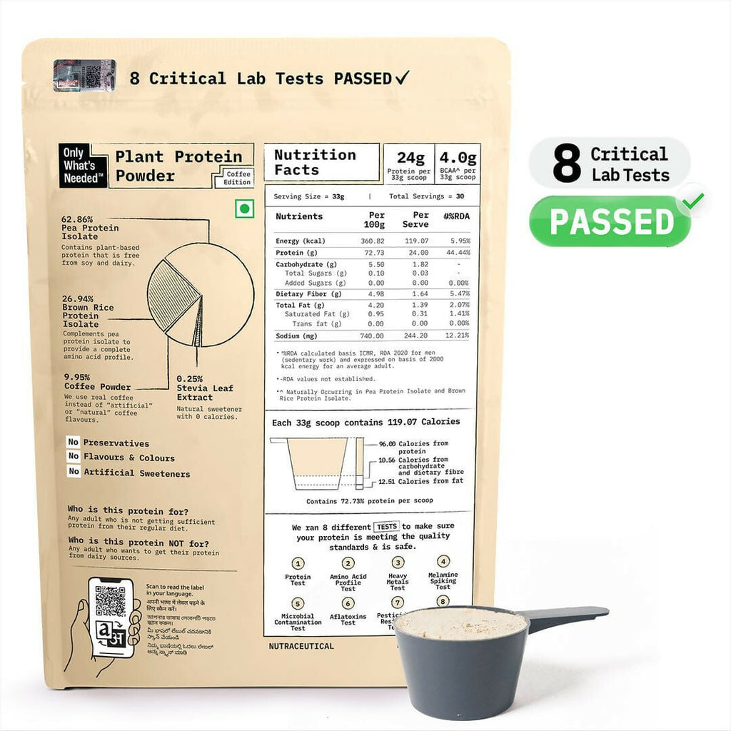 Only What's Needed 24g Plant Protein Powder - Coffee