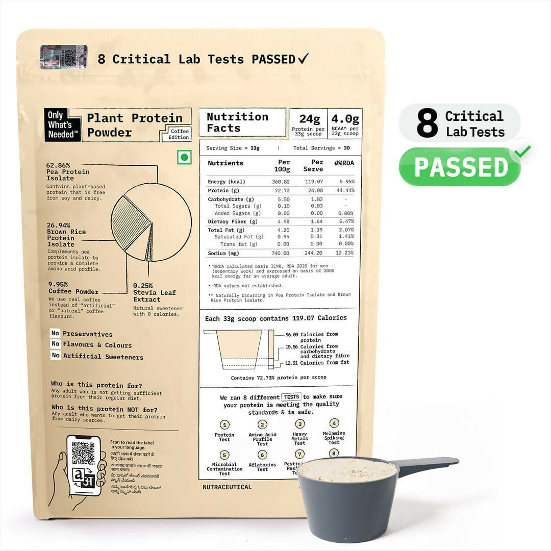 Only What's Needed 24g Plant Protein Powder - Coffee