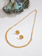 Gold plating jewellery set (Gold) - Ruby Raang