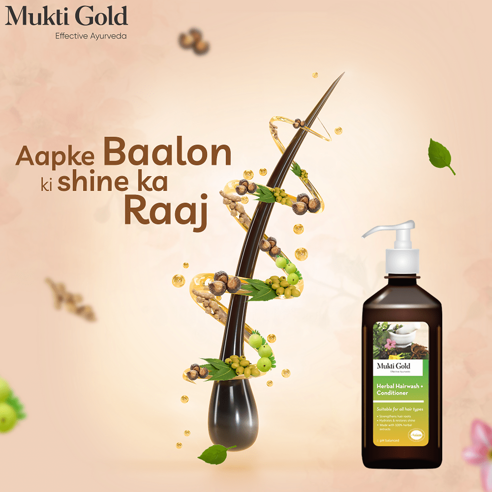 Axiom Mukti Gold Herbal Hair Wash + Conditioner