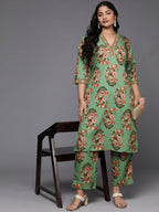 Ahalyaa Women's Traditional wear Kurta Set - Green