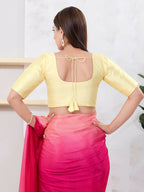 Joban Fashion Cream Dupion Silk Elbow Sleeveless Front Open Blouse
